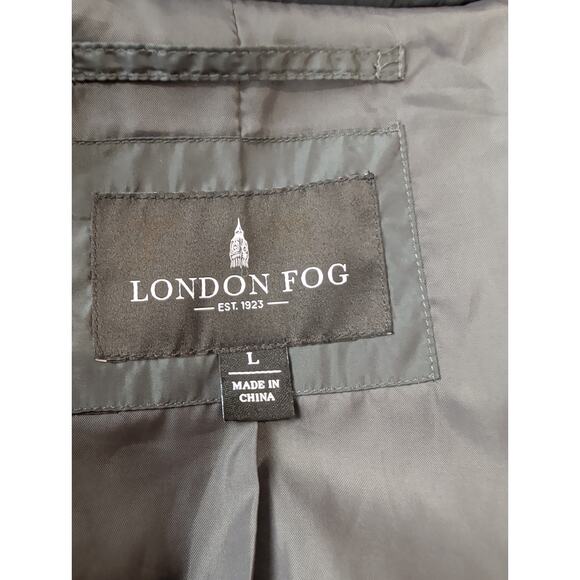 London Fog Women's LG Puffer Jacket Coat Gray Hooded Parka Down And Feather Fill - Picture 4 of 12